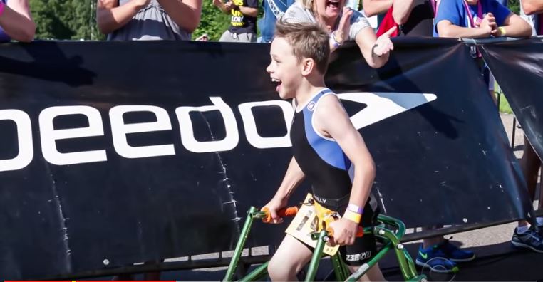 Bailey Matthews Age 8 With Cerebral Palsy Completes Triathlon