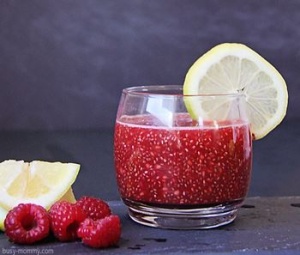 rasberry chia drink